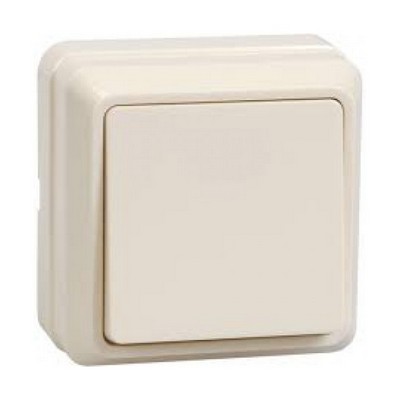 Купить IEK OKTAVA ВС20-1-0-ОКм Выключатель 1кл 10А откр.уст. (кремовый)