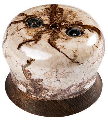 BIRONI Фаберже Керамика Мрамор золото Розетка TV/R-SAT проходная B2-304-090/18