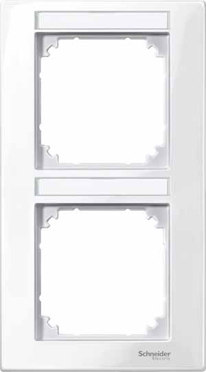 Купить SE Merten SM M-Plan Полярно-Бел Рамка 2-ая с полем для надписи вертикальная (MTN513219)