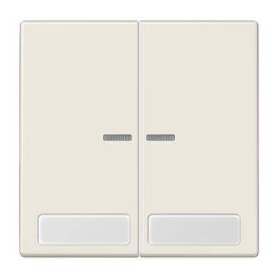 JUNG Клавиши для сдвоенной кнопки BCU  поле для надписи, и индикатор, слоновая кость LS995NAKO5