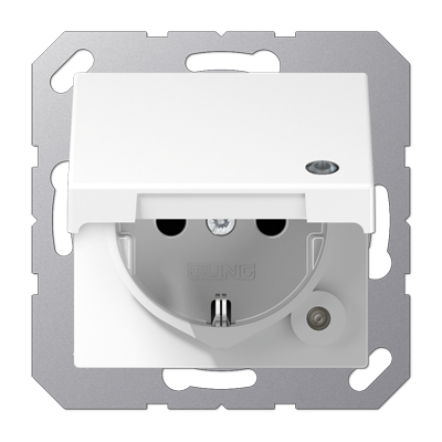 JUNG SCHUKO® розетка с крышкой, белая A1520BFKLKOWW