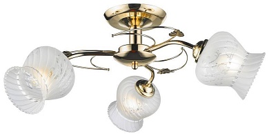 VELANTE 729-307-03 Люстра потолочная Золото/Белый E27 3*60W