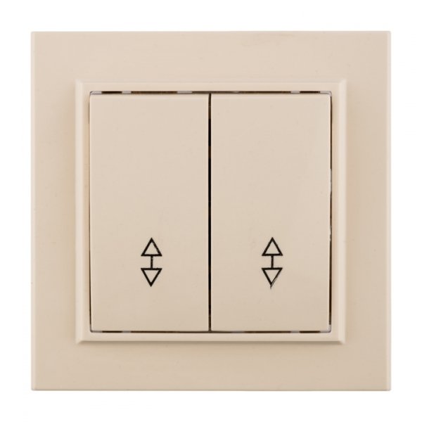 EKF Basic Минск Бежевый Выключатель проходной 2-кл, 10А, СП