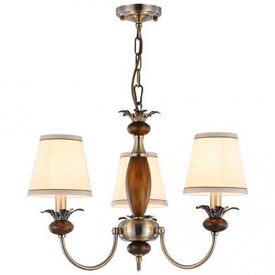 VELANTE 313-503-03 Люстра подвесная Бронза, Дуб./Белый E14 3*40W