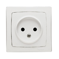 Купить Legrand Розетка 2К - с защитными шторками - серия Oteo - изделия в комплекте - белый 086022