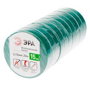 Купить ЭРА 43782/43775 ПВХ-изолента 15мм*20м зеленая