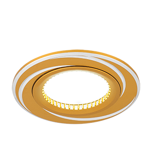 Gauss Светильник Aluminium AL015 Круг. Золото/Хром, Gu5.3