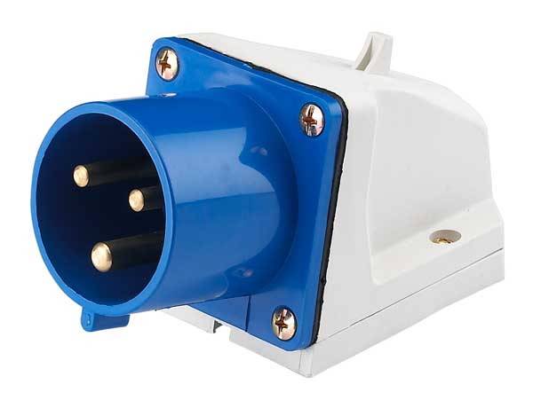 DEKraft Вилка стационарная 513 2Р+РЕ 16А 220В IP44 ВС-102