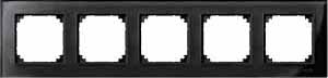 Купить SE Merten SM M-Elegance Стекло Черное кальцит Рамка 5-ая MTN404503