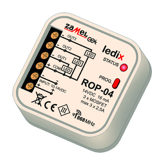 Zamel Радиоприемник 3 канала, в монт.коробку ROP-04