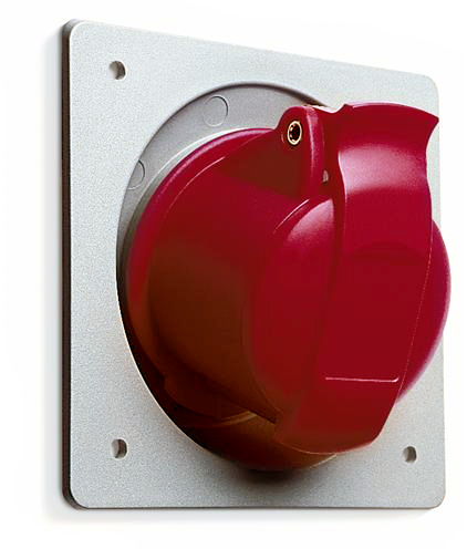 ABB Розетка на панель угловая 32А, 3P+N+E, 380V, IP44 2CMA193283R1000