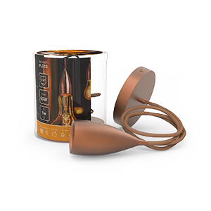 Gauss Светильник подвесной PL033 медный E27, 1 м, 1/40