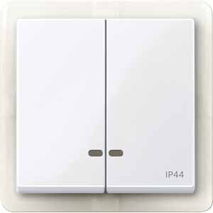 Купить SE Merten SM Бел Актив Клавиша 2-ая, с окошком для световой индикации IP44 MTN3424-0325