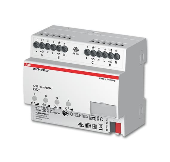 ABB UD/S4.210.2.1 Универсальный светорегулятор LED, 4x210Вт 2CKA006197A0047