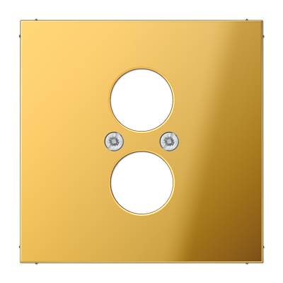 JUNG Крышка для 2-х гнезд подключения громкоговорителя металл цвета золота GO2962-2