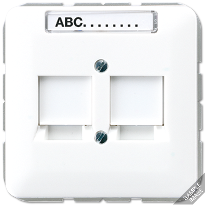 JUNG крышка для модульных гнёзд 8 VGWE, шторка с пружиной для 2-х разъёмов 569-25NWE