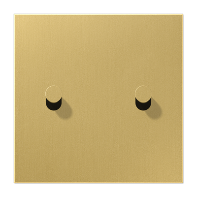 JUNG LS1912 Латунь классик Центральная плата, 1 пост, 2 тумблера,конус; метал. исполнение ME12-5CK25