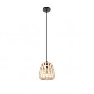 Eglo 390152 Подвесной светильник HL/1 E27 black/bamboo 'MONTEZUELO'