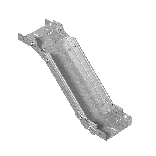 OSTEC Поворот вертикальный регулируемый 100х50, толщ. 1,0 мм, Сендзимир цинк