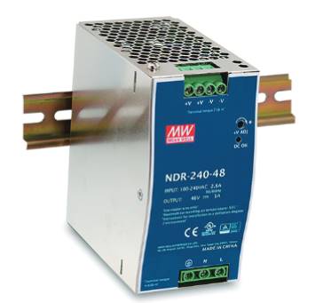 Varton Источник питания на DIN-рейку 24 В,10 А,240 Вт, MEANWELL, I класс защиты, 63х125х113 мм NDR-240-24