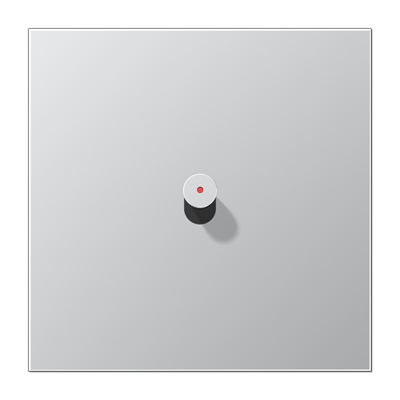 JUNG Центральная плата, 1 пост, 1 тумблер, конус c окошком металл алюминий серия LS AL12-0KOK0