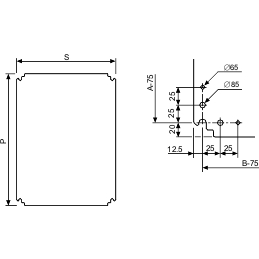 SE Монтажная плата из полиэстра для хомутов навесных шкафов, 1000х800мм NSYMPP108