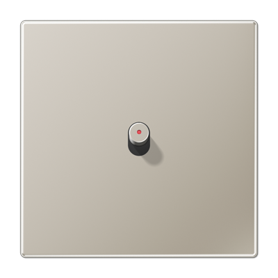 JUNG Центральная плата, 1 пост, 1 тумблер, цилиндр с окошком металлическое исполнение нержавеющая сталь серия LS ES12-0KOR1