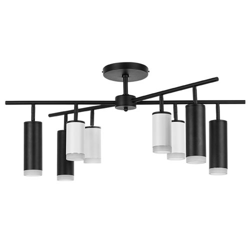 Lightstar LR7283648740 Люстра RULLO 8х50W GU10 ЧЕРНЫЙ/БЕЛЫЙ (571728+214436-4+214487-4+202430-8), шт