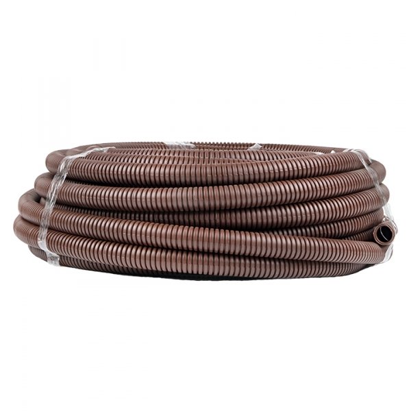 EKF PROxima Труба гофр. ПВХ Plast с зондом под темное дерево d25мм (25м.)