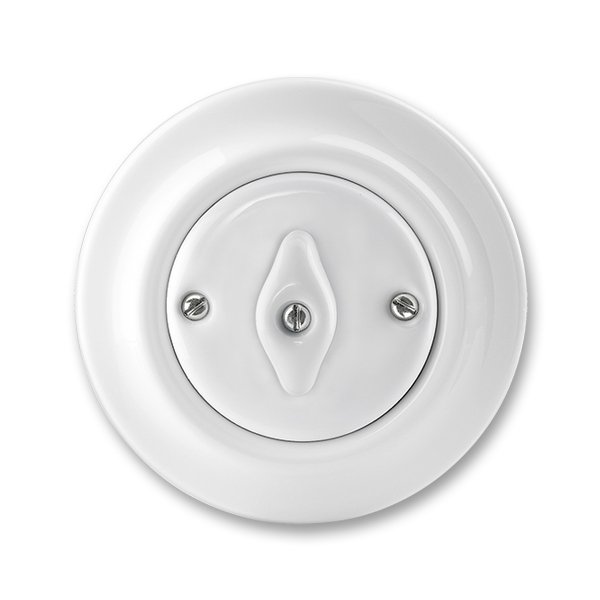 ABB Decento Белый фарфор Переключатель поворотный 2CHK600634C4300