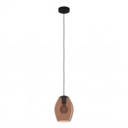 Eglo 390159 Подвесной светильник HL/1 E27 black/brown-transp.'ESTANYS 1 Eglo 390159 Подвесной светильник HL/1 E27 black/brown-transp.'ESTANYS 1