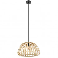 Eglo 390151 Подвесной светильник HL/1 E27 Ø500 black/bamboo 'MONTEZUELO