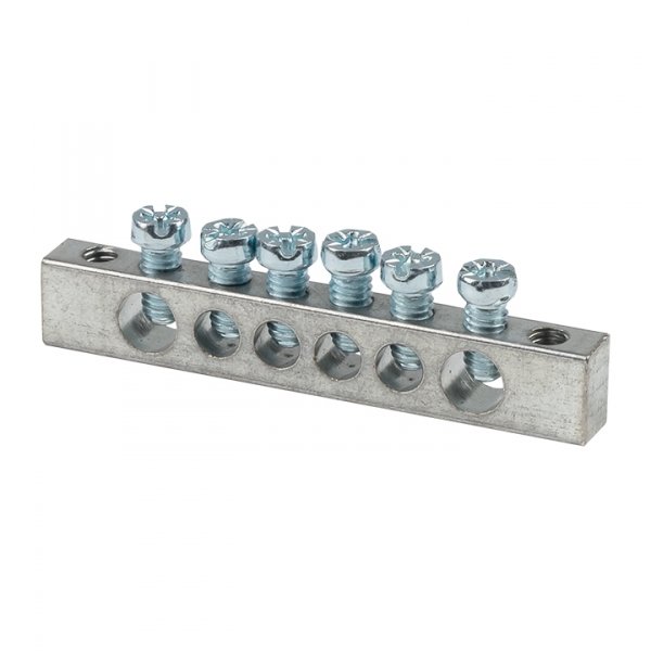 EKF PROxima Шина PEN "ноль-земля" (6x9мм) 6 отв. цинк крепеж по краям