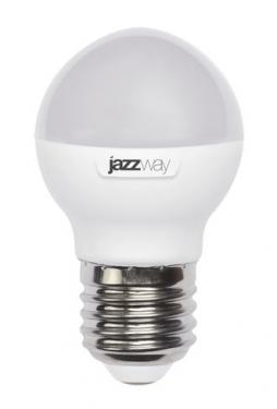 Jazzway Лампа светодиодная (LED) «шар» d45мм E27 180° 7Вт 220-240В матовая нейтральная холодно-белая 5000К .1027887-2