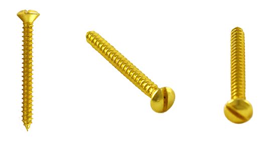 BIRONI Металл Золото Саморез для установки выключателей и изоляторов 2шт/уп B-913-31-2