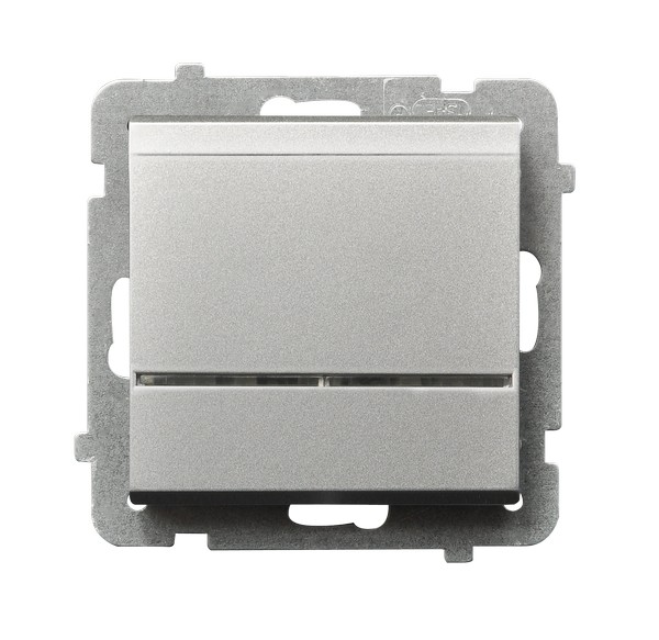 Ospel Sonata Серебро матовое Выключатель карточный с подсветкой, без рамки ŁP-15RS/m/38
