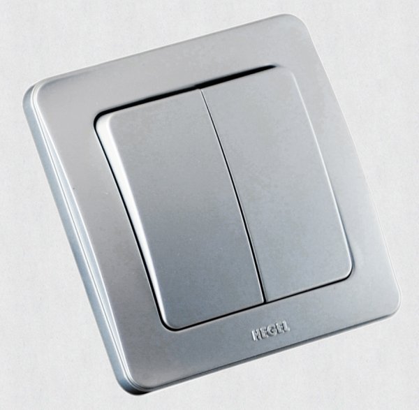 Hegel Мастер внутр Серебро ВС16-351-06 Выключатель 2-клавишный
