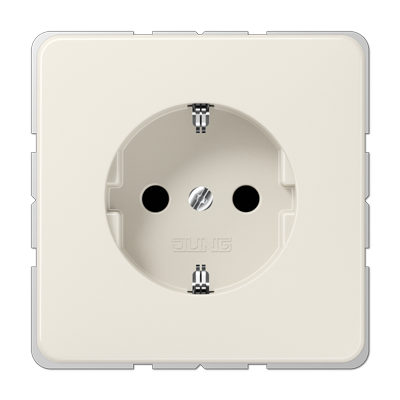 JUNG CD 500/CD plus Бежевая Розетка с/з с защитными шторками безвинт. зажим 520ZKIBF