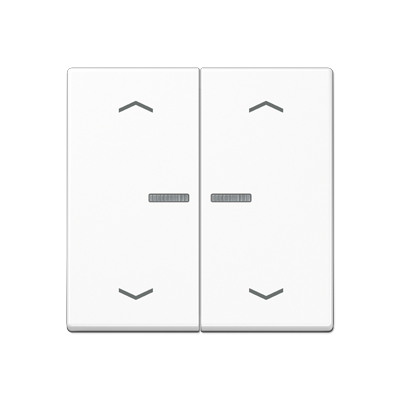 JUNG Клавиша для KNX кнопки, 2 группы, с окошком, символы стрелки дюропласт белый A102KO5PWW