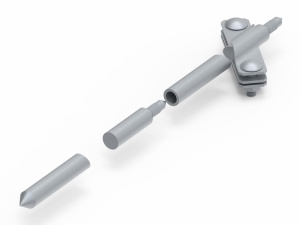 OSTEC Комплект заземления L-3000 быстрый монтаж D16, гор. цинк