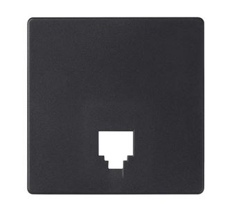 Simon S82 Concept Матовый черный, Накладка для телефонной розетки 8200062-098