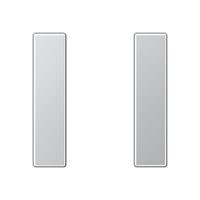 JUNG комплект накладок 1гр алюминий A501TSAAL