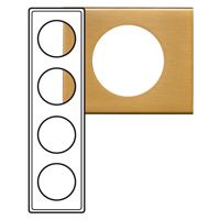 Купить Legrand Celiane Золото Рамка 4 поста (8 модулей) 069134