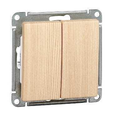 Systeme Electric Wessen 59 Сосна Переключатель 2-клавишный 10АХ