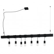 Eglo 39938 Подвесной потолочный светильник (люстра) TOWNSHEND-B, 7x40W, E27, L1500, B95, H2000, сталь, черный