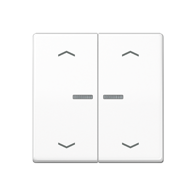 JUNG Клавиша для KNX кнопки, 2 группы с окошком и символами "стрелки" дюропласт белый AS102KO5PWW