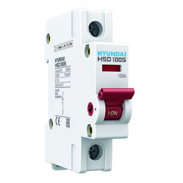 HYUNDAI Выключатель нагрузки HSD100S 1PDSS0000C 00016 1 полюс 16А (STANDARD) 13.04.000940