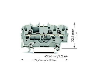 Купить WAGO 3-проводная проходная клемма 2001-1301