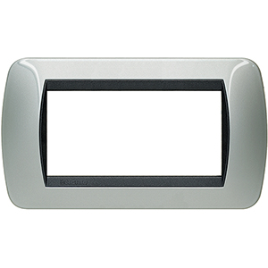 BT LV Светлый Алюминий Рамка на 4 модуля L4804AL