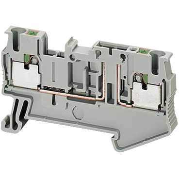 Купить SE Клеммник Pit Съемный картр. разъединитель, 2 точки 2.5мм,серый NSYTRP22TB